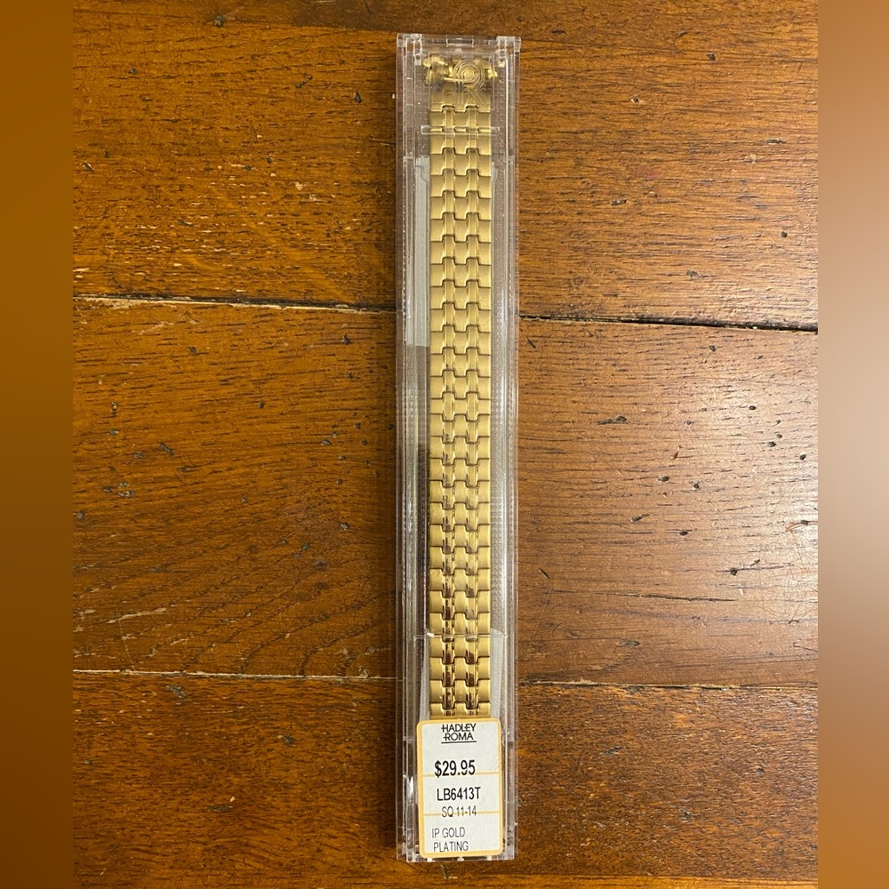 VTG Hadley-Roma Watch Band Bracelet LB6413T SQ 11-14 IP Gold Plated New Sealed